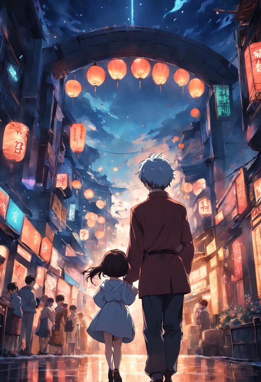 husband and wife、age 30s、1 child、A smile。
