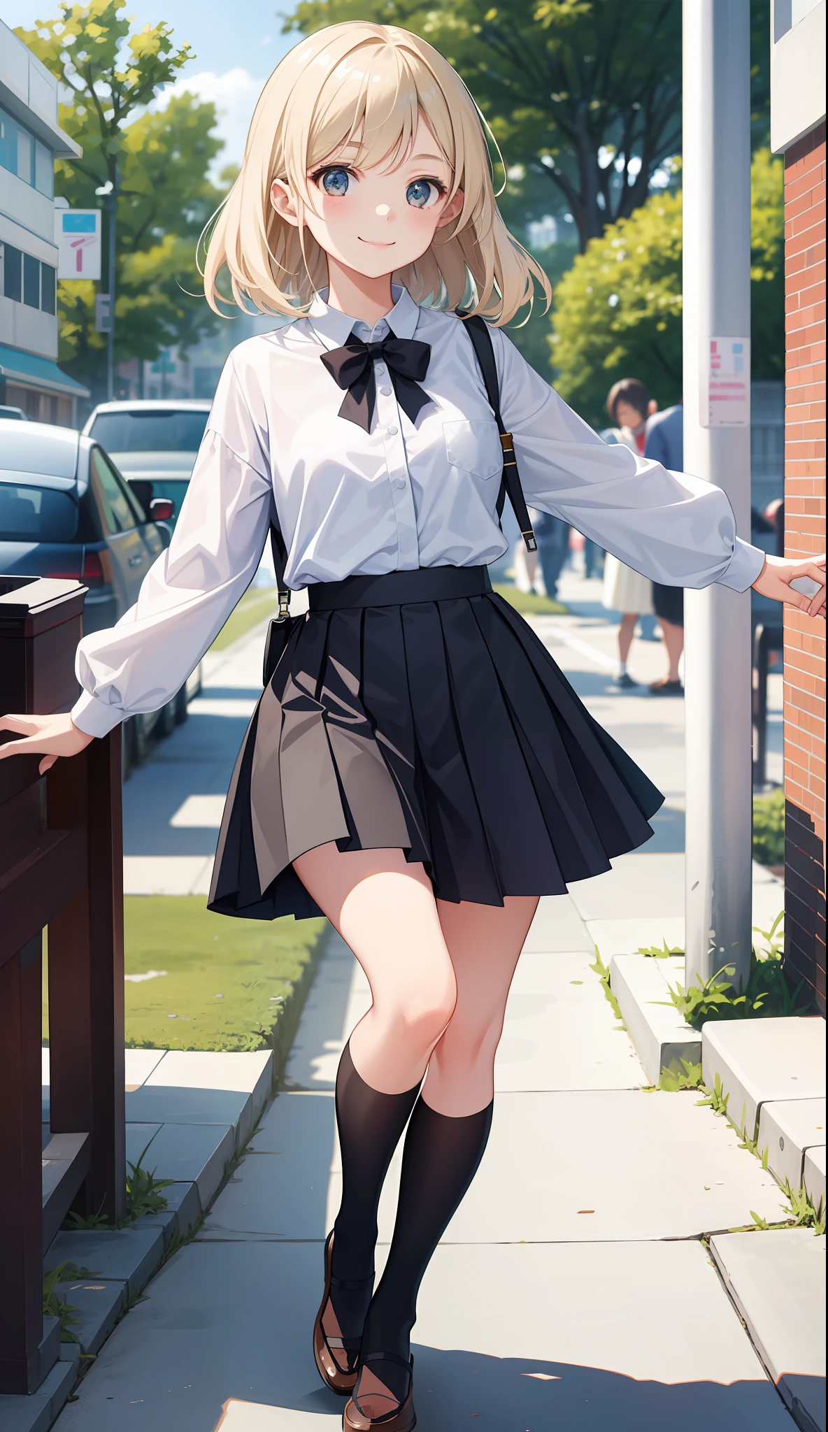1girl in、A smile、A delightful! The shirt、skirt by the、Katyusha、(small tits)