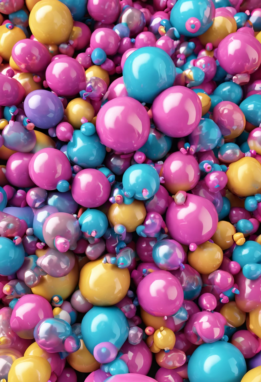 endless creativity,Bubble Gun Model,Cartoon appearance design,Rich advanced color matching,cg,simple background,rendering,ocrendering,3dModel,