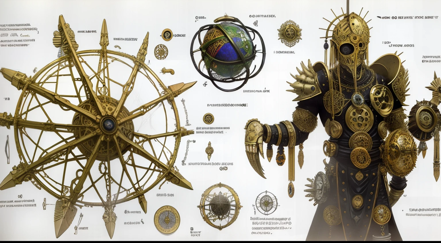 Ancient extraterrestrial armillary sphere，Alchemy Observatory，The shell is broken