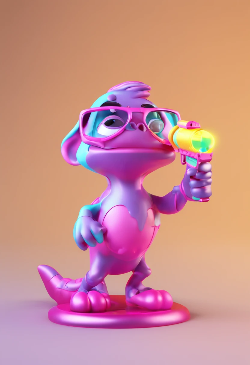 endless creativity, Bubble Gun Model, Cartoon appearance design, Rich advanced color matching, CG, simple background, rendering, ocrendering, 3dModel, Surrealism