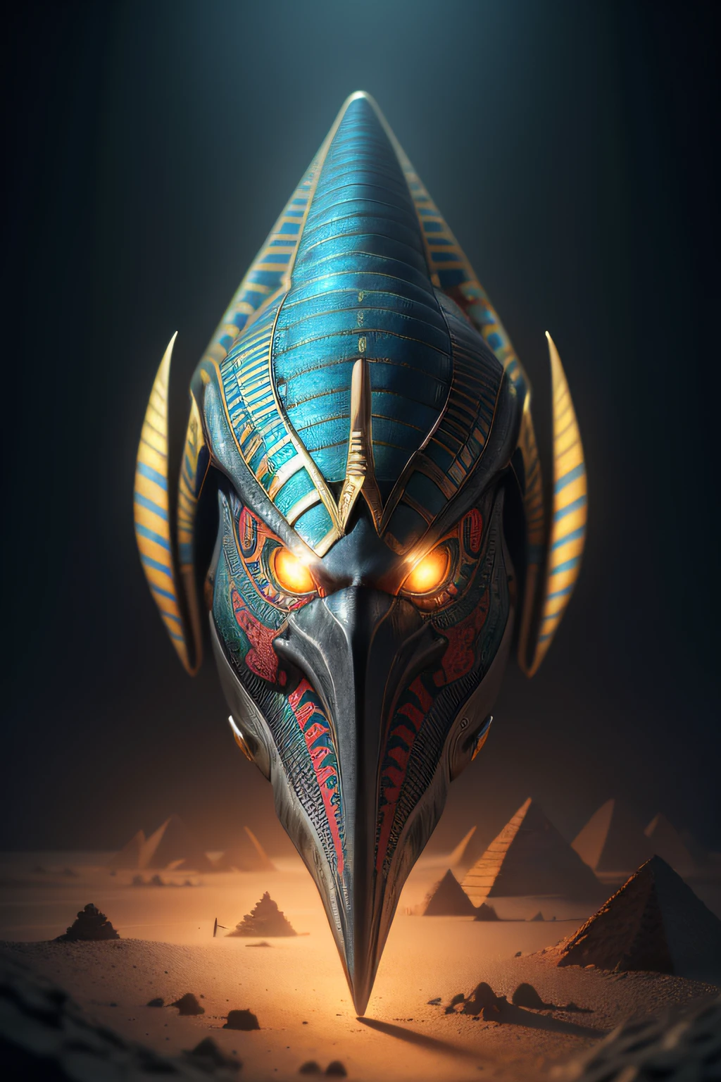 biomachine:1.3, (Egyptian Ra-Tuna:1.2), (colorido:1.2), Hans Giger, (zentangle:1.2), granulado, extremamente detalhado, detalhes intrincados, dynamic lighting, fotorrealista, luz natural, baixo h, obra prima, detalhado 8k