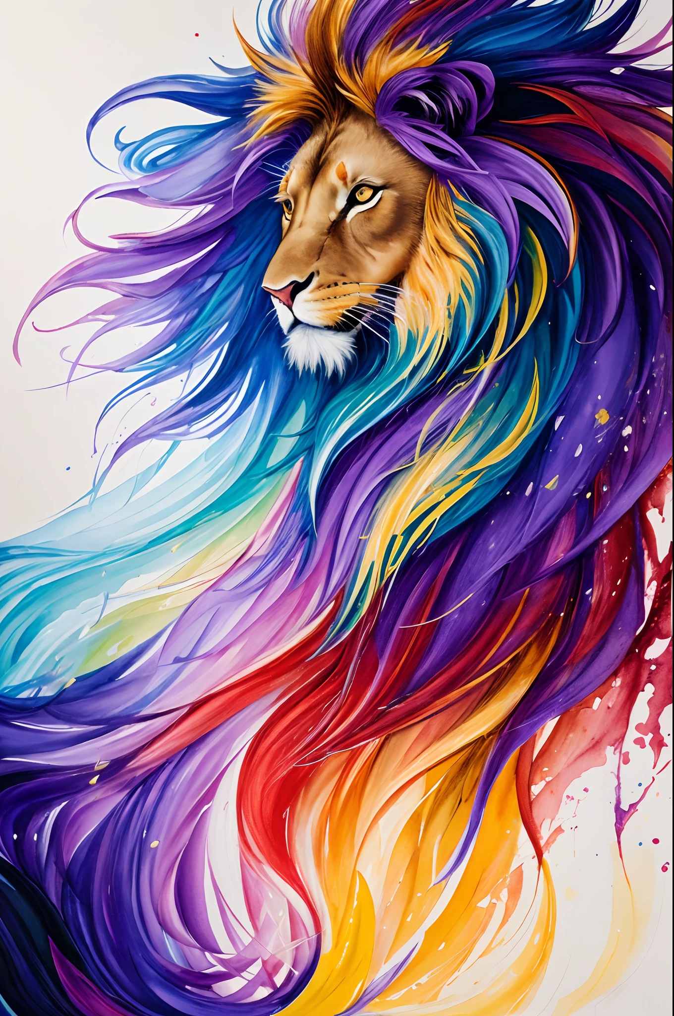 extremely stressed anime lion, drinking coffee in a building on fire in the background, masterful playing card border, random Colorful art, oil painting, blue yellow colors, light purple and violet additions, light red additions, intricate detail, splash screen, 8k resolution, masterpiece, artstation digital painting smooth veryBlack ink flow: 8k resolution photorealistic masterpiece: intricately detailed fluid gouache painting: by Jean Baptiste Mongue: calligraphy: acrylic: watercolor art, professional photography, natural lighting, volumetric lighting maximalist photoillustration: by marton bobzert:, complex, elegant, expansive, fantastical, vibrant
