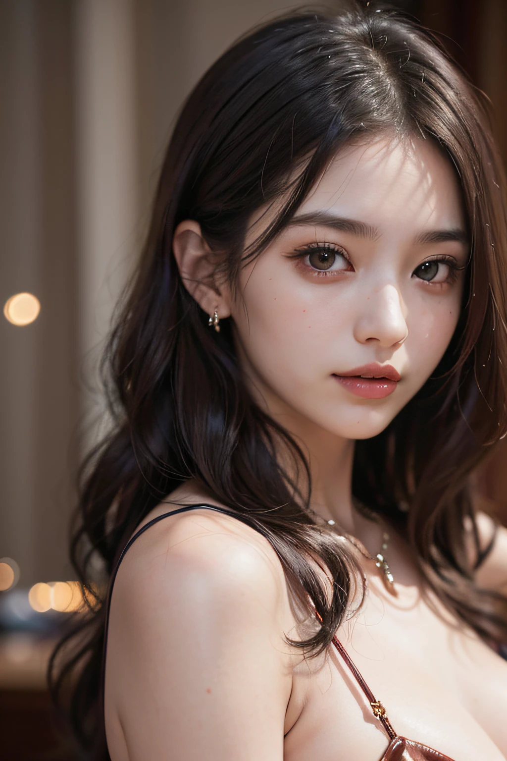 prologue: (8K、超A high resolution、Top image quality、masterpiece:1.1)、(realisitic、Photorealsitic:1.1)、The ultra-detailliert、bloom、bokeh dof、Cinematographic lighting、light glow、(((Intertwining of two women、Two good friends)))、a japanese girl、beautiful finely detailed eyes、Teeth with beautiful details、A smile、(full body Esbian:1.1) bass:A MILF(Body)、Colossal tits(Bust)、Shoulder-length hairstyle(The hair)、No bangs(bangss)、heart shape face(faces)、almond shape eyes(The eye)、straight nose(nase)、deep philtrum(philtrum)、Plump lips(s lips)、language(lo fashion)、luxury hotel(deph of field) choice:A MILF(Body)、Colossal tits(Bust)、Brown shoulder-length hairstyle(The hair)、No bangs(bangss)、heart shape face(faces)、almond shape eyes(The eye)、straight nose(nase)、deep philtrum(philtrum)、Peach plump lips(s lips)、luxury hotel(deph of field) pronpt:(8K、超A high resolution、top-quality、masterpiece:1.1)、(realisitic、Photorealsitic:1.1)、ultra-detailliert、Bokeh、电影灯光、light glow、1girl in、japanaese girl、beatiful detailed eyes、beautifuldetails、A smile、A MILF、Colossal tits、Brown shoulder length hairstyle、No bangs、heart shape face、almond shape eyes、straight nose、deep philtrum、Peach plump lips、black langerie、luxury hotel、Raw photo,Generate an image taken from a slightly subtracted distance of the subject Generate an image from an angle where the subject can be seen from a short distance from the camera Generate an image with a background、Attract the subject Adjust the scale and size of the subject、Expresses sensations that appeal to specific features and facial expressions of the subject、Emphasize tension、(((Elegant clothes))),(((Exotic clothing))),(((Stylish and quality clothes))),(((Total Beauty))),(lo fashion)、((Silk dress:Floral or simple plain silk dress, Leather sandals:Luxury Leather Sandals,Simple design, Clutch bags:Glamorous Scratch Bag,Parties and formal occasions,accent, accessorized:Simple Necklace,耳Nipple Ring,Silk dress,ellegance,,Classy and stylish,))、