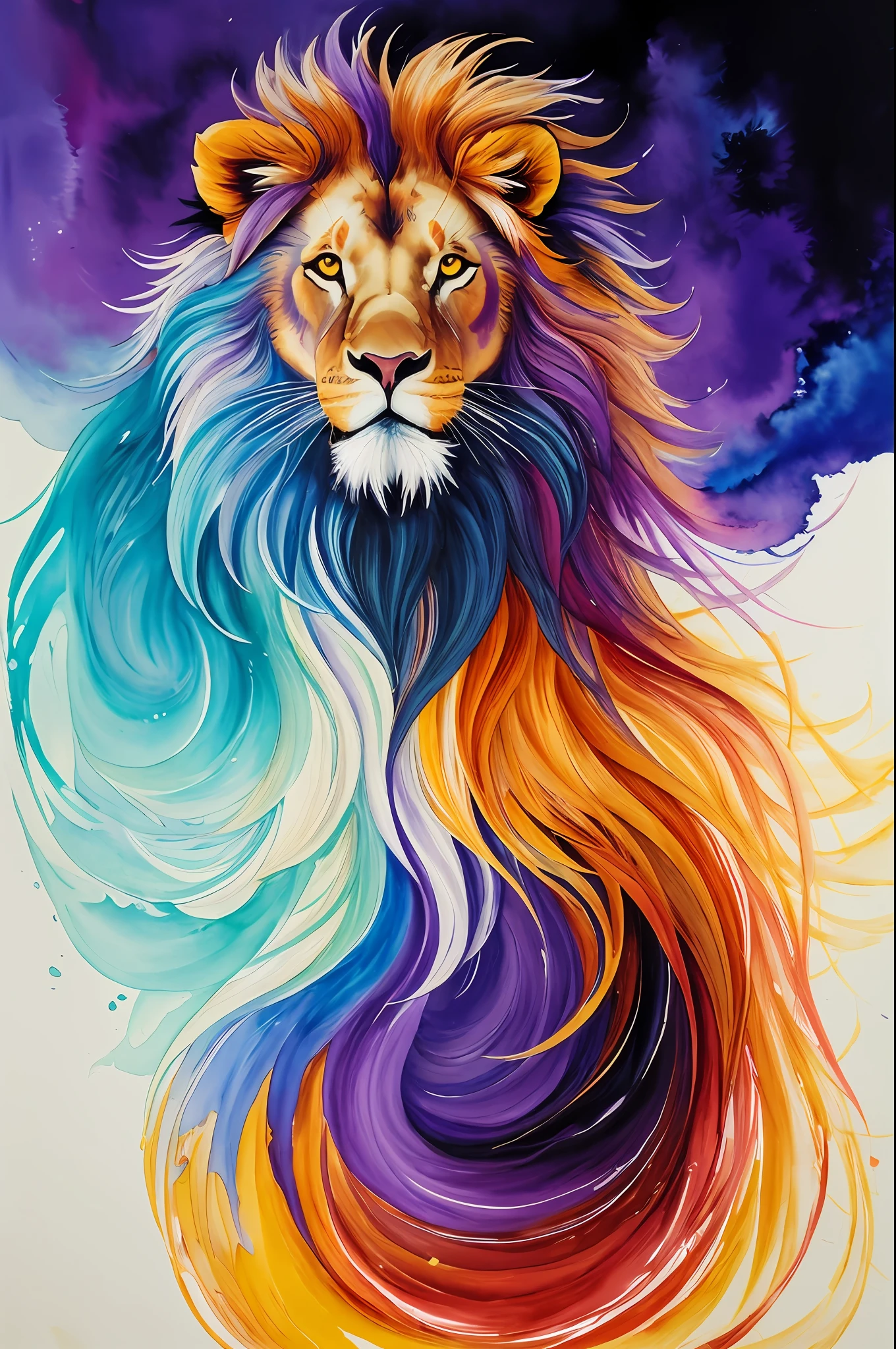 extremely stressed anime lion, drinking coffee in a building on fire in the background, masterful playing card border, random Colorful art, oil painting, blue yellow colors, light purple and violet additions, light red additions, intricate detail, splash screen, 8k resolution, masterpiece, artstation digital painting smooth veryBlack ink flow: 8k resolution photorealistic masterpiece: intricately detailed fluid gouache painting: by Jean Baptiste Mongue: calligraphy: acrylic: watercolor art, professional photography, natural lighting, volumetric lighting maximalist photoillustration: by marton bobzert:, complex, elegant, expansive, fantastical, vibrant