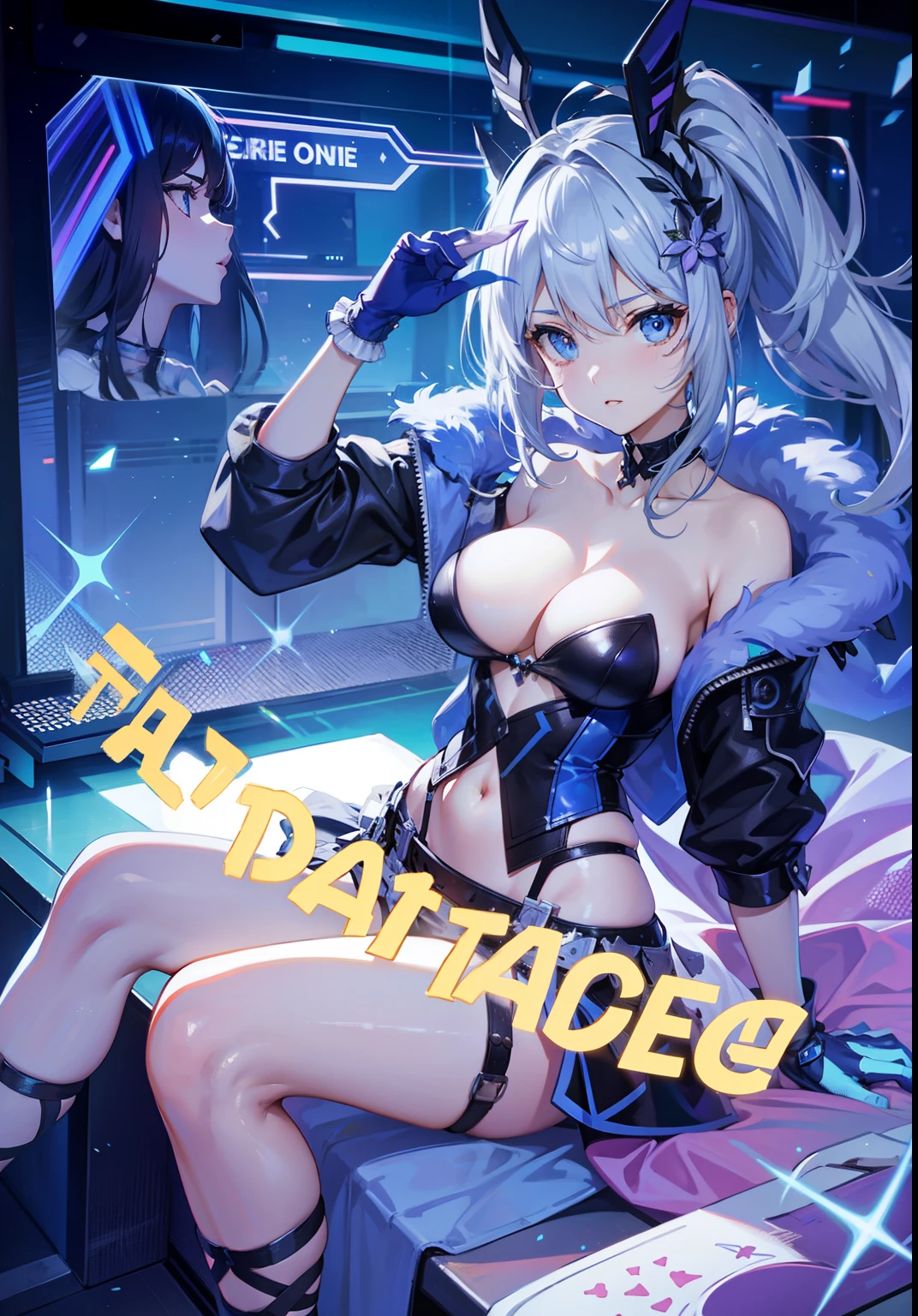 Delicate face Huge breasts