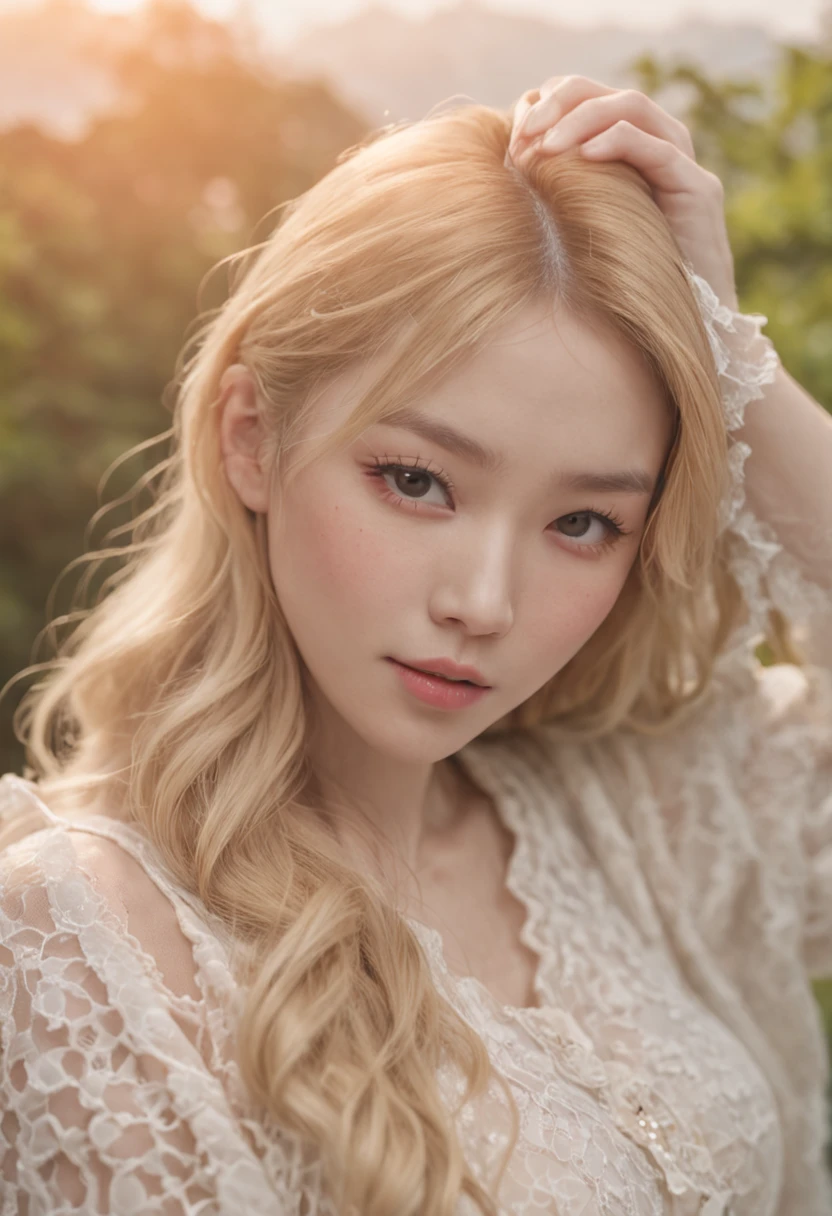 Analog Wind、Model photography style、(full bodyesbian:1.5) RAW photo of the blonde girl((selfee:1.5))、1人、((美丽的面容:1.7、face perfect:1.3))、(From above:1.2)、top-quality、epicd (Lee Jefferies Photo by Jefferies、Sony A7、50 mm、pores:1.5、Farbe、Hyper-detailing:1.5、film grains:1.4、hyper realstic:1.5)、Ultra-realistic lifelike textures、masterpiece、unreal enginee 5、Very detailed CG Unity 8K wallpaper、extremely detailed photo、Surreal light、(Winner of the Pulitzer Photography Prize and the Taylor Wessing Photography Prize)、reality、Cute、full bodyesbian、bustup