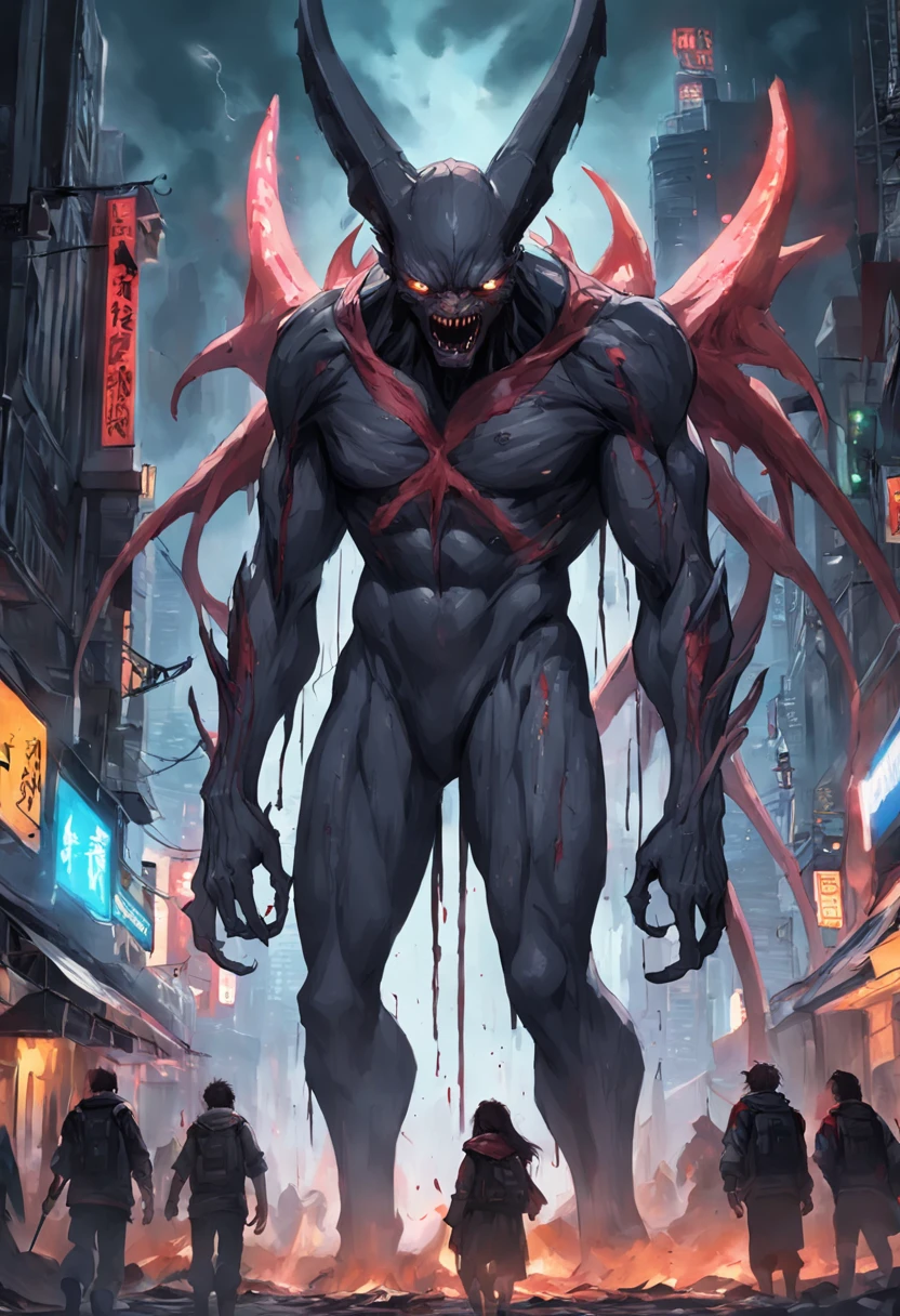 Invading aliens,Wolf-faced zombies,A lot of hair is long,Long horn,uncanny,blood vess,frotting,Murderous,Full body like,combats,The city was destroyed,of a real,Facial features are carefully depicted,Realistic skin texture,Dark style,depth of fields,high light,Real light,Ray traching,oc rendered,Hyper-realistic,best qualtiy,8K,Works of masters,super-fine,Detailed pubic hair,Correct anatomy,sharp focus on eyes,Bokeh,Facial features are carefully depicted