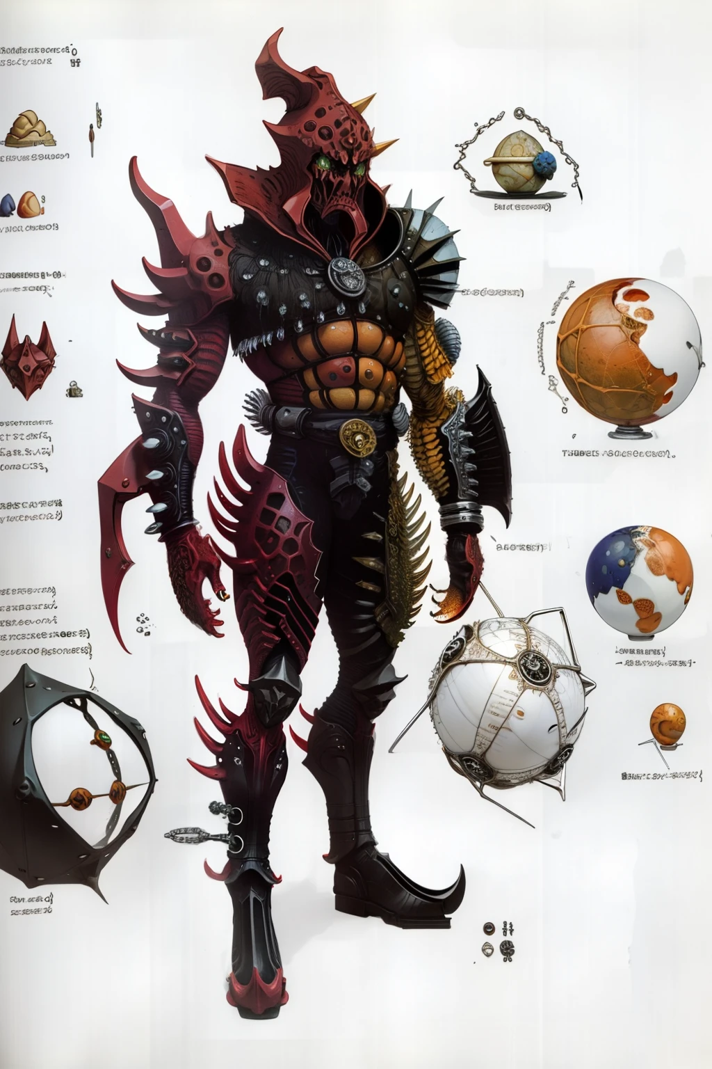 9 types of demon embryos,Model of the solar system,The shell is broken,Old