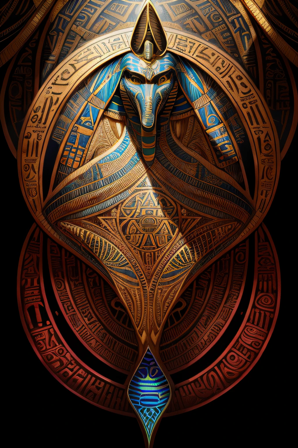 (Egyptian Wadjet:1.2), (colorido:1.2), Hans Giger, (zentangle:1.2), granulado, extremamente detalhado, detalhes intrincados, dynamic lighting, fotorrealista, luz natural, baixo h, obra prima, detalhado 8k