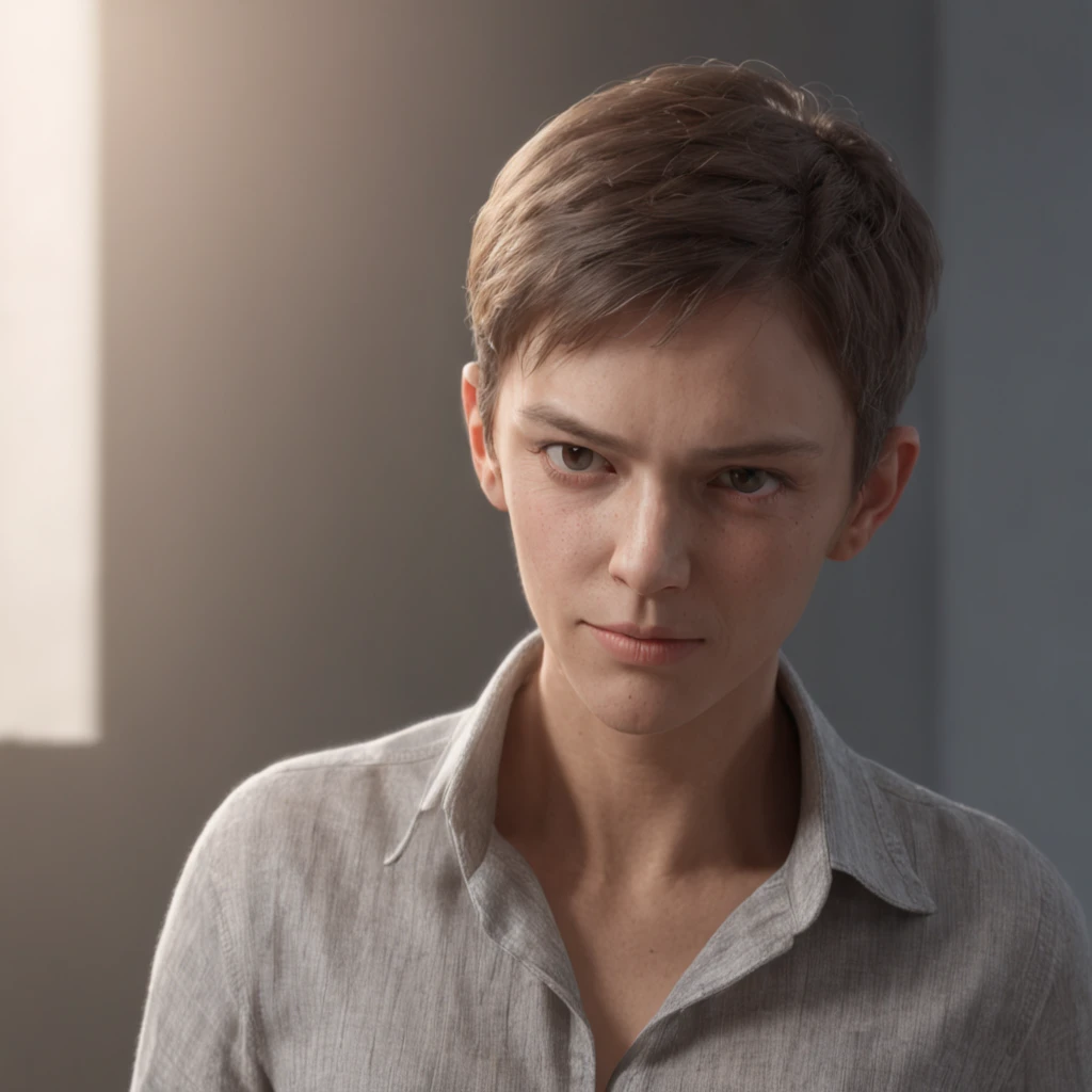 (Professional 3D rendering:1.3) de (Realistic:1.3) Foto de arte mais bonita do mundoapresenta um homem magro careca, (Thin man with fear look frightened very short hair without beard and shy expression in dynamic pose, Location )), corpo inteiro 8k unidade render, poros da pele, clear lighting, sombreamento pesado, circunstanciado, Rosto detalhado, (vibrante, Realistic, Dramatic, Escuro, foco nítido, 8k), (office clothes, camisa social branca:1.4), ((((Use peles)))), (intrincado:1.4), decadente, (altamente detalhado:1.4), pintura digital, rendering by octane, art stations, Conceito-Arte, liso, foco nítido, illustration, germe da arte, (Loish:0.23), Wlop Ilya Kuvshinov, e Greg Rutkowski e Alphonse Mucha Gracias, (global ilumination, studiolight, Light Volumetric), mulher parada ao fundo, saying hello, ((Fundo rua com carros movimentados:1.3)),CGSesociedade,art stations, In the background there is a woman teniendo looks waving her hand, Woman in office clothes, The home is scared, apavorado, very shy