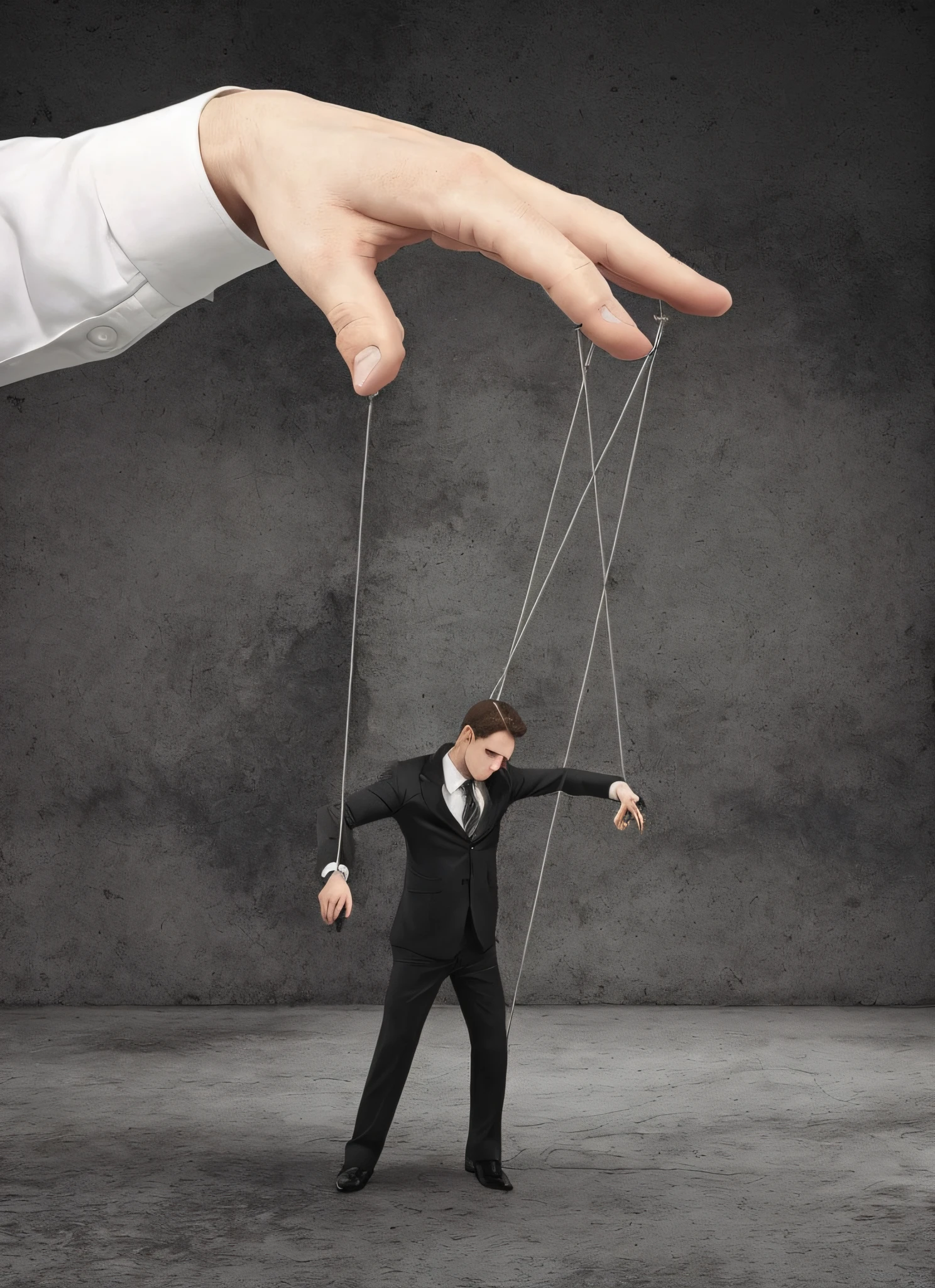 Man in suit is holding a rope doll, fantoche em uma corda, fantoche de corda, manipulacao, Controle manual, Fantoches, puxando cordas, mestre de fantoches, Perdendo o controle, marionete, We all need control, Machiavellian puppets;, losing control over one's own life, manipulativo, hand holdings, Instigantes, art depicting control freak, dramatic artwork