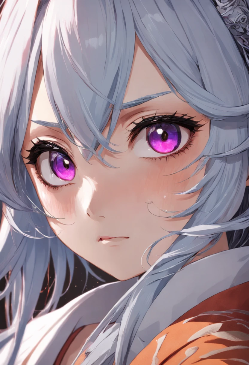 (insanely detaileda, full bloom:1.5), ((Solo)), (Highest Quality, (colourfull), (High Sharpness), ((Detailed pupils)), With gray eyes, ((Painting:1.1)), (Digital Painting:1.1), Detailed face and eyes,masutepiece, Best Quality, extremely detailed photo:1, 8K, tome...