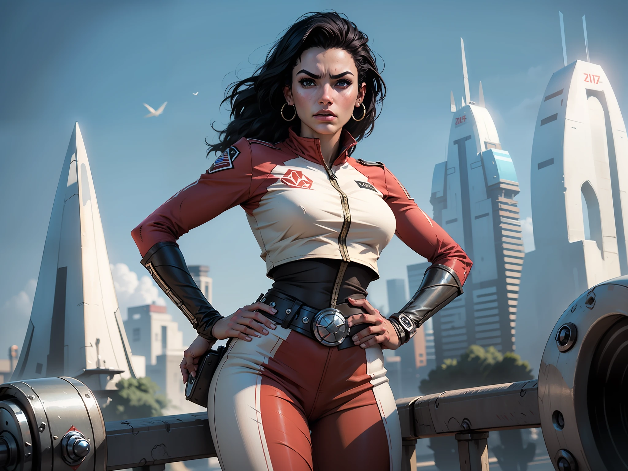 Uhura na ponte de comando da interprise, pose natural, solo, olhando a tela de voo, melhor qualidade, obra prima, ultra detalhado, rosto bonito, rosto simetrico, detailed hands, well drawn hands, corpo esbelto, corpo proporcional, alta qualidade, 8k, artstation, pintura digital