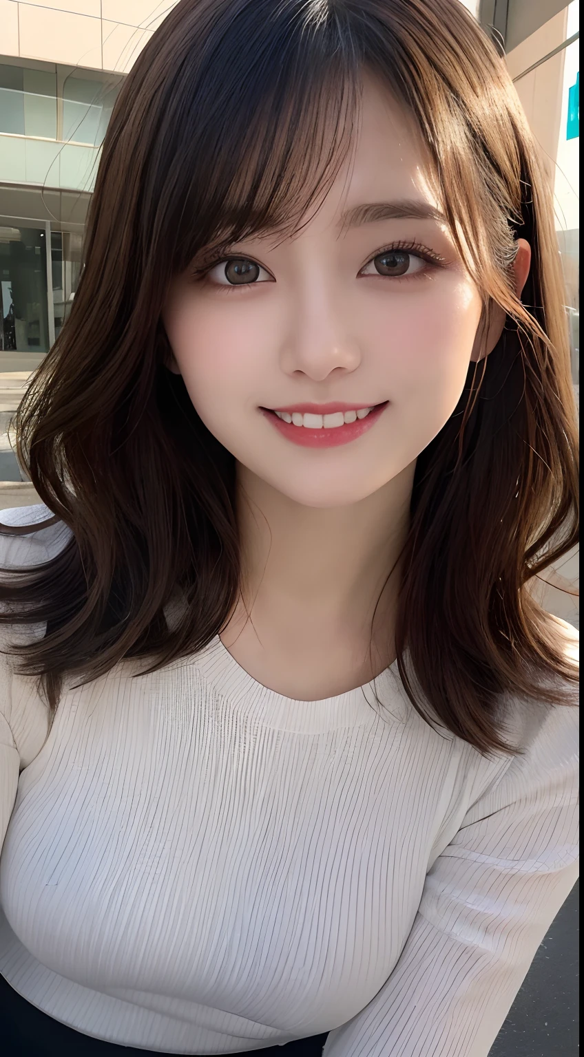 8k,highest quality, masterpiece, super detailed, 超High resolution, realistic, RAW photo, disorganized, absolute resolution, 1 girl, whole body, looking at the viewer,young beautiful japanese woman, super cute face, glamorous look, big breasts,bob hair,(smile), (White T-shirt and mini skirt:1.3),Gravure pose on a beautiful beach ,glossy lips, detailed and beautiful eyes,double eyelids in both eyes, natural makeup, shiny smooth light brown , asymmetrical bangs, shiny skin, center image, High resolution, high detail, detailed hairstyle, detailed face, great movie lighting, octane rendering, lively, surreal, perfect limbs, perfect anatomy