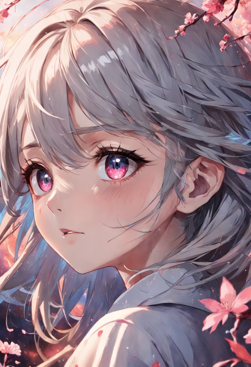 (insanely detaileda, full bloom:1.5), ((Solo)), (Highest Quality, (colourfull), (High Sharpness), ((Detailed pupils)), With gray eyes, ((Painting:1.1)), (Digital Painting:1.1), Detailed face and eyes,masutepiece, Best Quality, extremely detailed photo:1, 8K, tome...