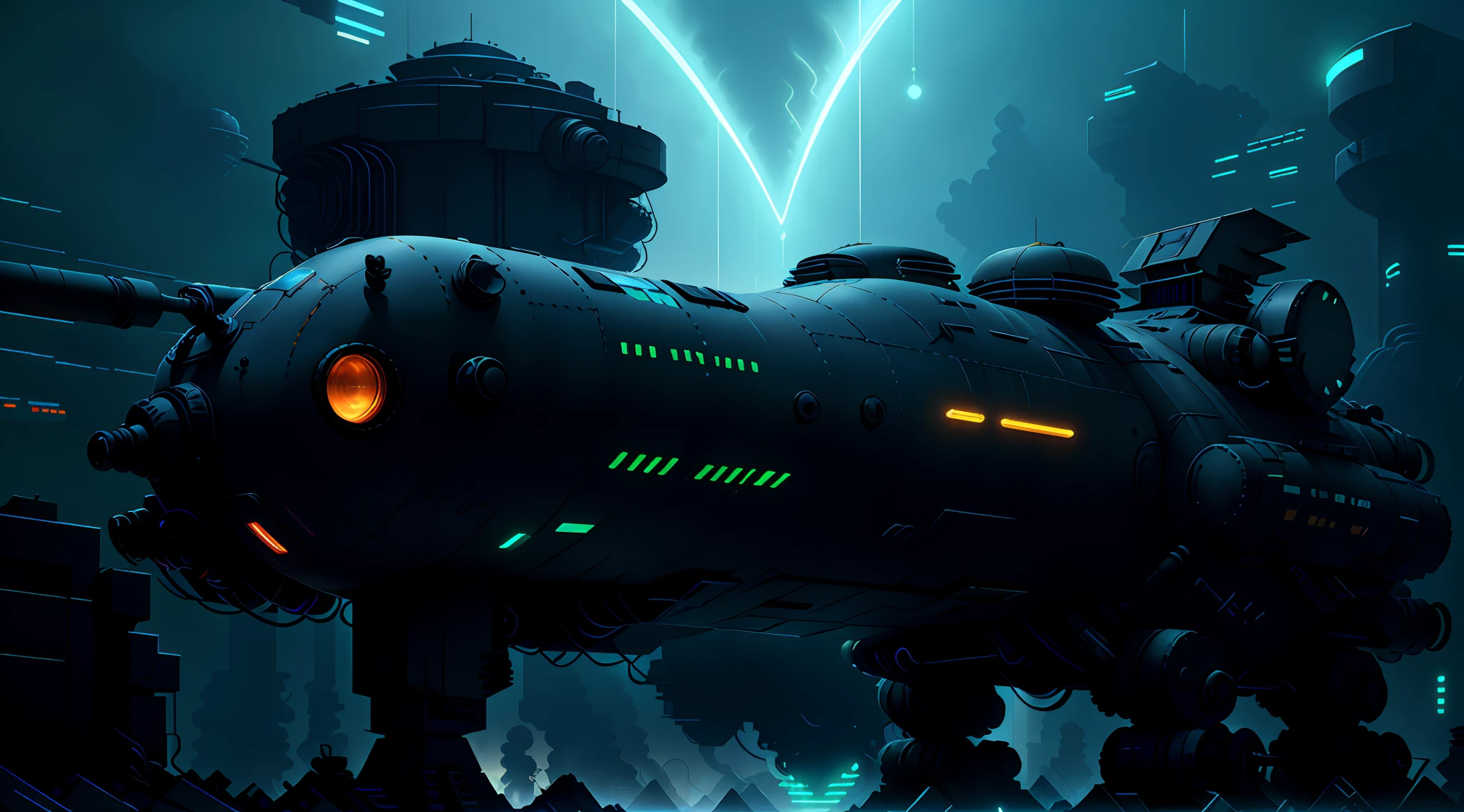 Futuristic spaceship close-up with sci-fi scenes, sci-fi space game art, Background cyberpunk spaceship, background artwork, detailed sci-fi art, Phlegm sputum, phlegm. sci-fy, detailed sci - fi backgrounds, science fiction digital painting, Future science fiction. Game CG, sci - fi details, fps game concept art, neon glow concept art
