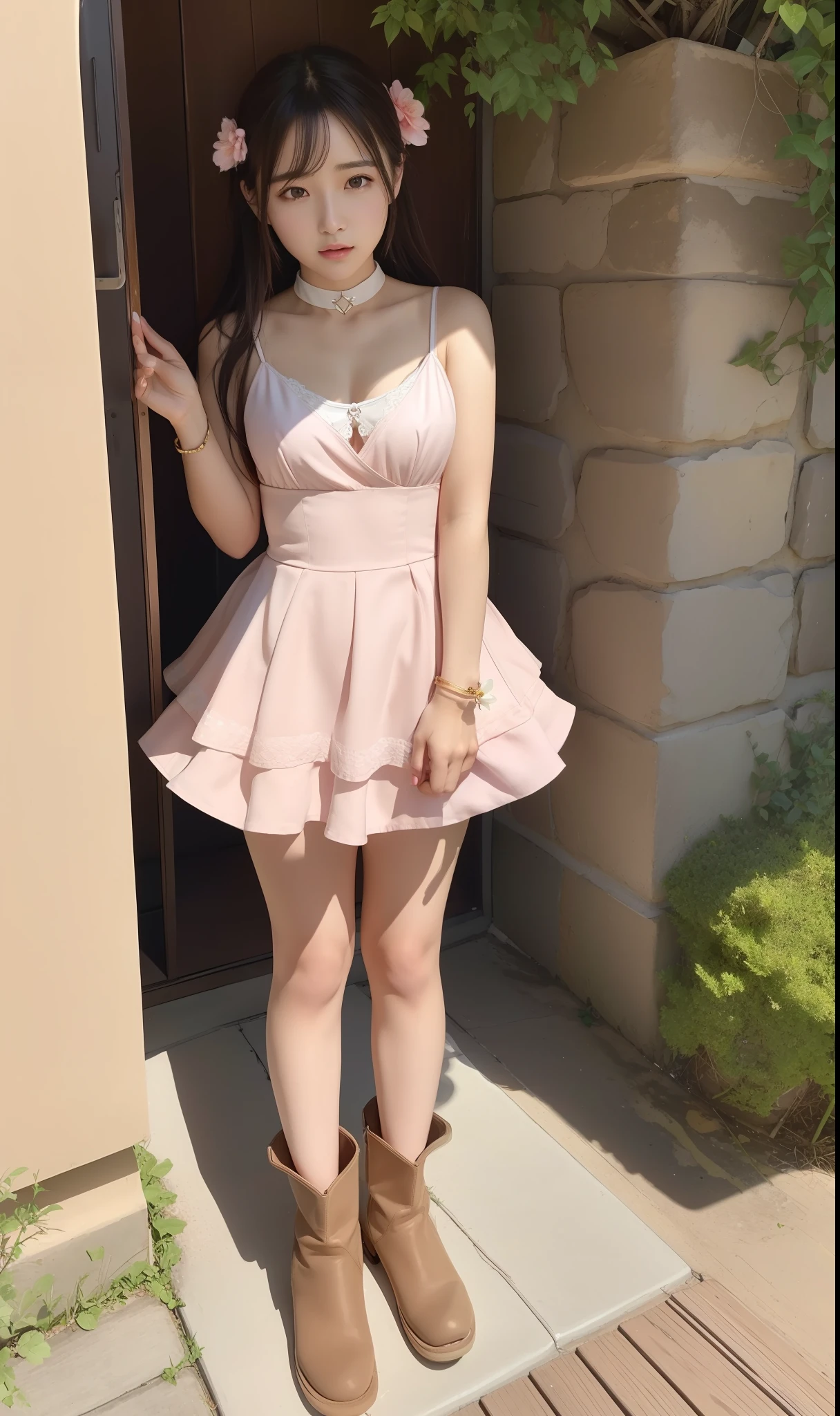 nffsw、Perfect job、Perfect female figure、Aeris Gainsbogue holding a small flower basket、Peeing、Peeing on your feet、Surrounded by other people、Standing on very busy Midgar City Street、verd s eyes、Sunny、a choker、cropped jackets、hair bows、A bracelet、pink dress、Brown ankle boots、Looking down nervously、Shy and shy、Embarrassed and excited and shocked、Outdoors、Standing cross-legged、small puddles of their own urine forming around the feet on dry ground,、 pee、pee、Wet yourself、excreted in the urine,,、shed tears、terrifying、hopelessness、panicking、Hyper-Realism、masterpiece、hight resolution、nffsw、tre anatomically correct、hightquality、super detailing、High Details、High Details、top-quality、hight resolution、Award-winning、8K、textured skint