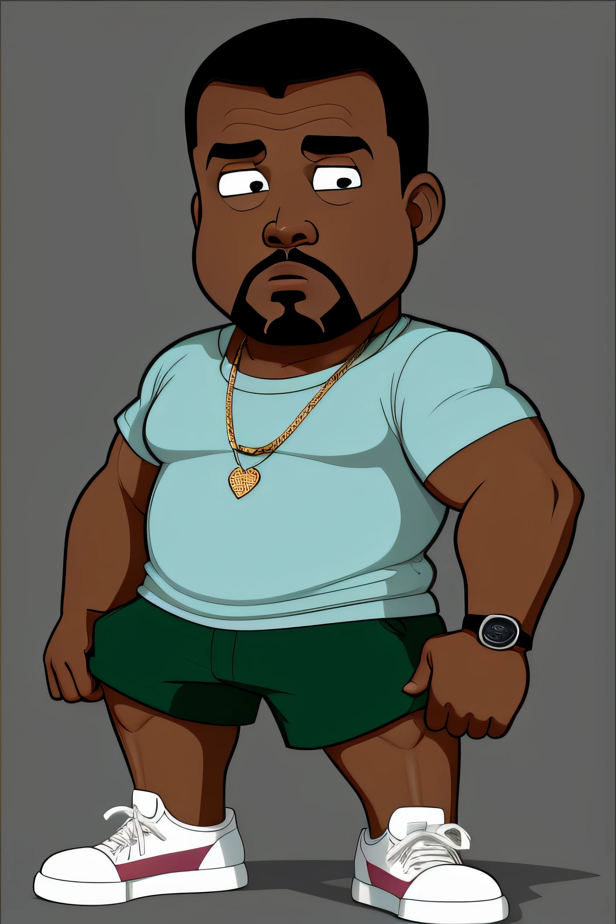 kayne west drawn in family guy cartoon style