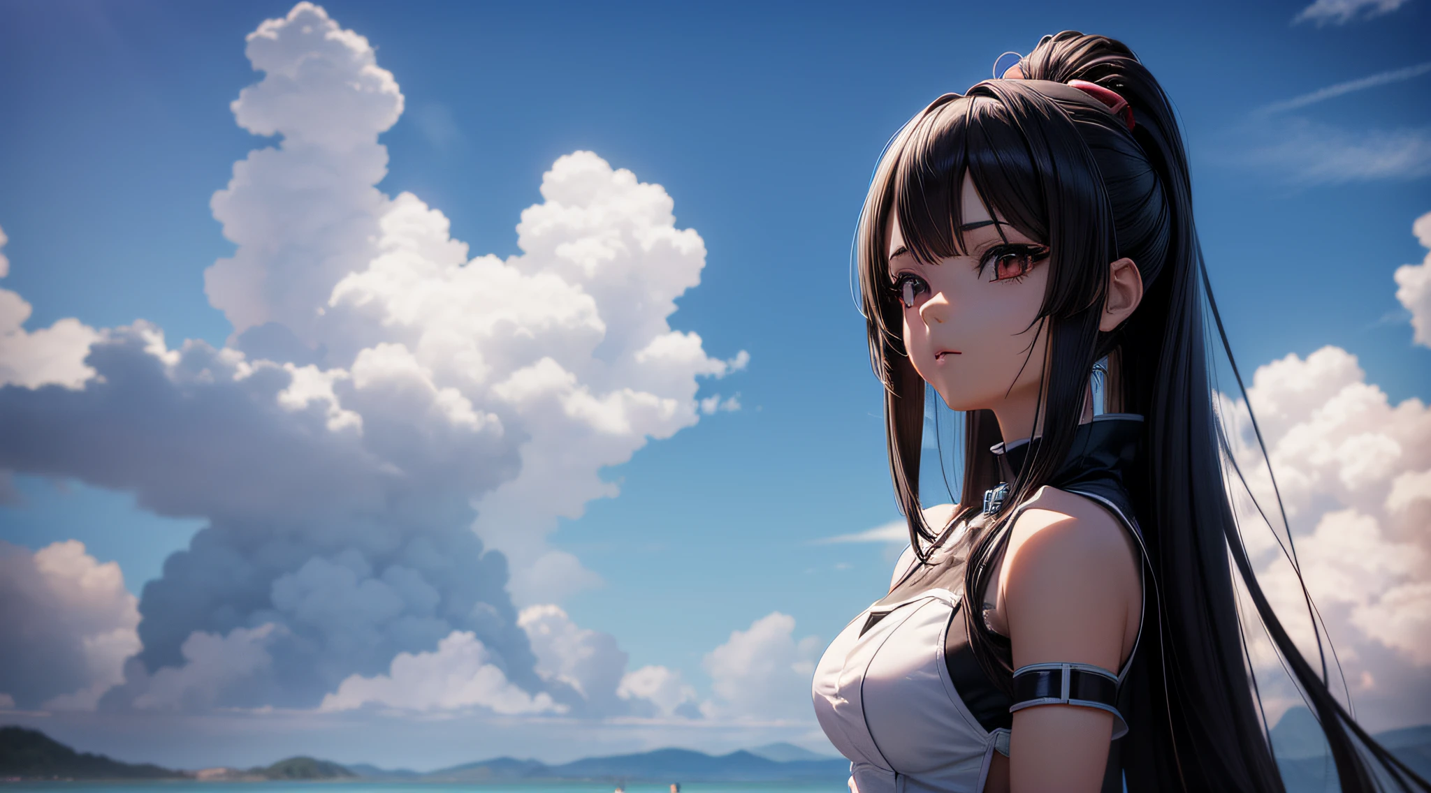 Garota de anime com cabelo loiro fones de ouvidos e uma gargantilha preta posando para uma foto, arte cg anime suave, photorealistic anime girl rendering, Estilo anime 3D realista, anime. soft lighting, arte de anime digital, arte de anime digital detalhada, arte de anime realista, Advanced digital anime art, menina anime sedutora, estilo anime 4K, 3 d anime realista, anime estilo 3d