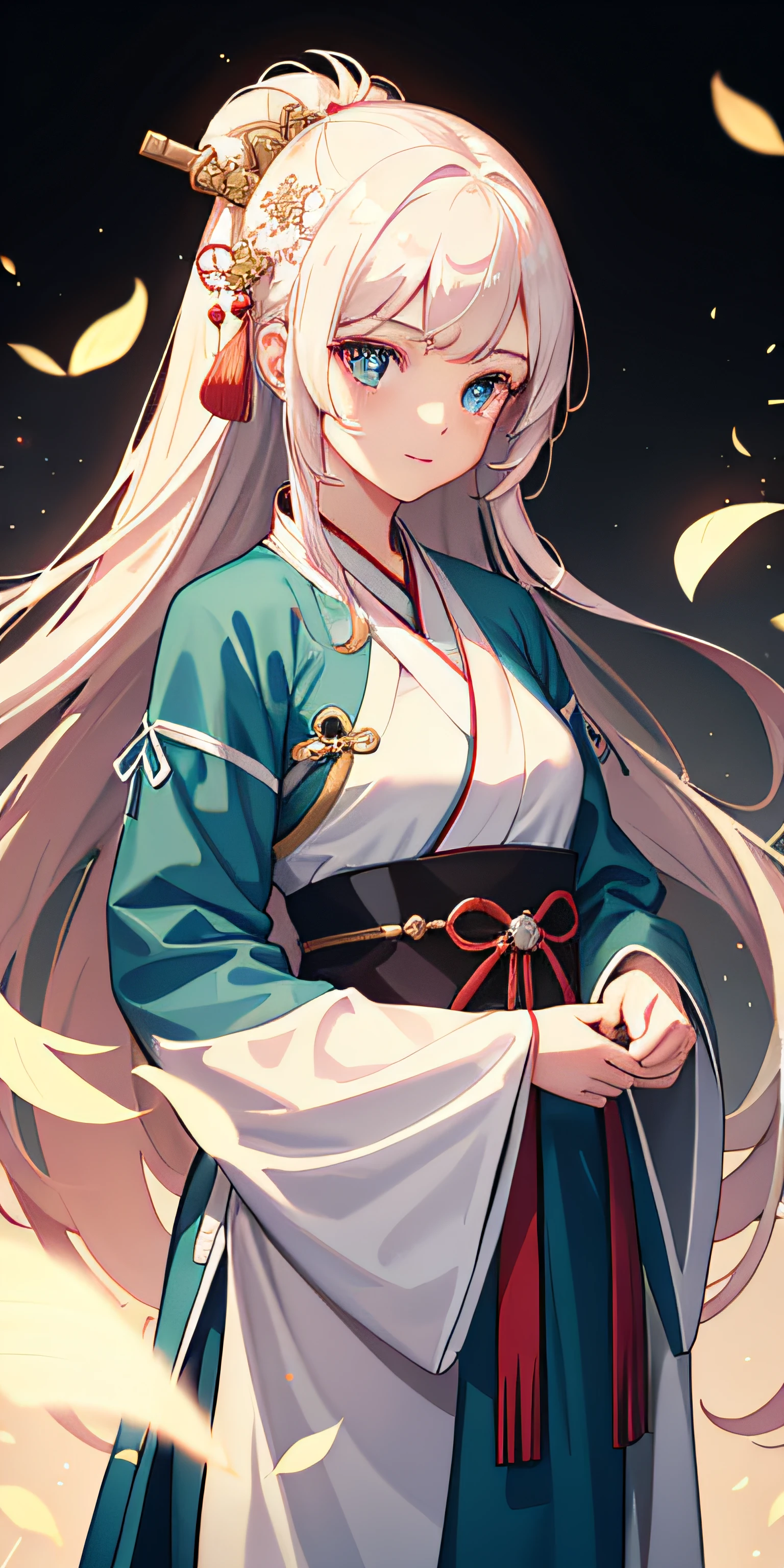 1girl, (hanfu), glowing, sidelighting, wallpaper,