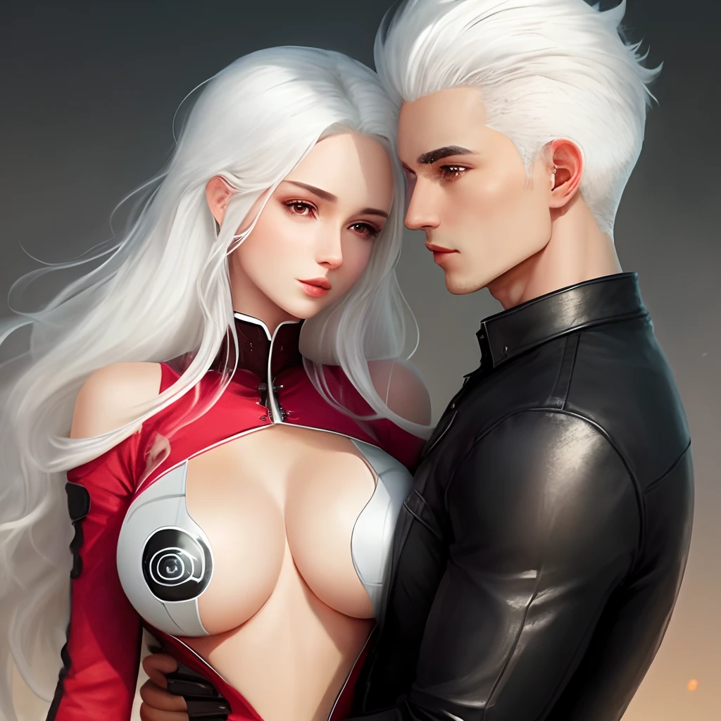 Beautiful Large Breasts,White hair,jk,sex,Red eyes,lovemaking,Remove clothing,Ketone bodies