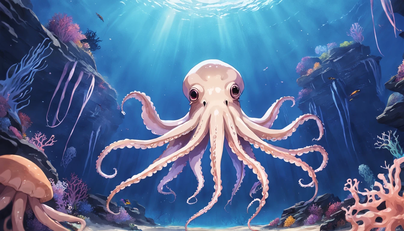 Marine animal squid