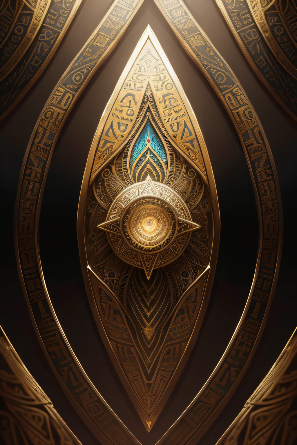 biomachine:1.3, (Egyptian Mut art:1.2), (colorido:1.2), dourado, ouro, Hans Giger, (zentangle:1.2), granulado, extremamente detalhado, detalhes intrincados, dynamic lighting, fotorrealista, luz natural, baixo h, obra prima, detalhado 8k
