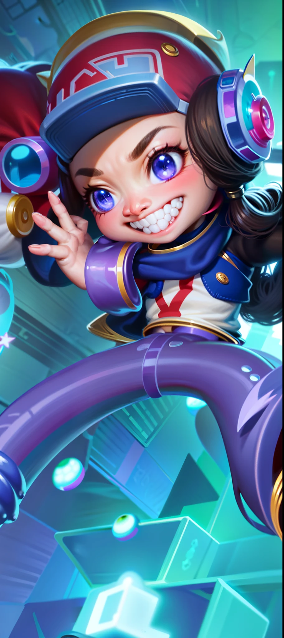 8K，A man dressed in purple holds a close-up of a red object, youthful taliyah, Range Murata and Artgerm, Official Splash Art, kda, splash art brawlstars, Splash art anime Loli, offcial art, from league of legends, style league of legends, character splash art, iconic character splash art, Official artwork