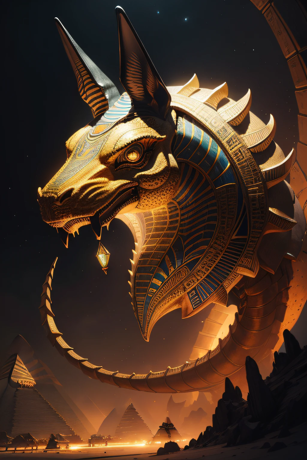 biomachine:1.3, (Egyptian Ammit:1.2), (colorido:1.2), dourado, ouro, Hans Giger, (zentangle:1.2), granulado, extremamente detalhado, detalhes intrincados, dynamic lighting, fotorrealista, luz natural, baixo h, obra prima, detalhado 8k