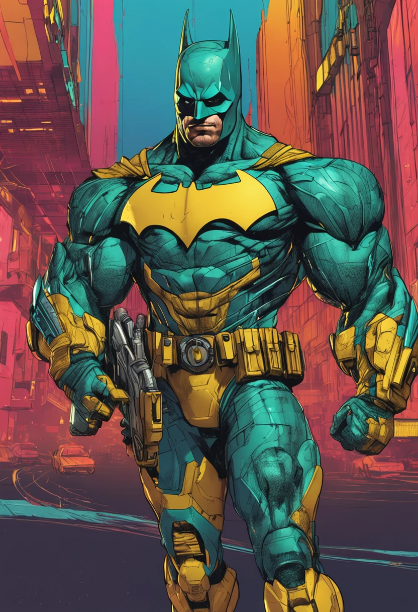Batman, TM Ninja, poster style, icons, vibrant colors, vector style, digital art, 4K, intricate details, mesmerizing, professionally made, beautiful vector illustration, 12K resolution, 3D, all characters in detailed full body, highly detailed, vibrant, ultra high quality, Hyperrealism, Photorealism, octane render]