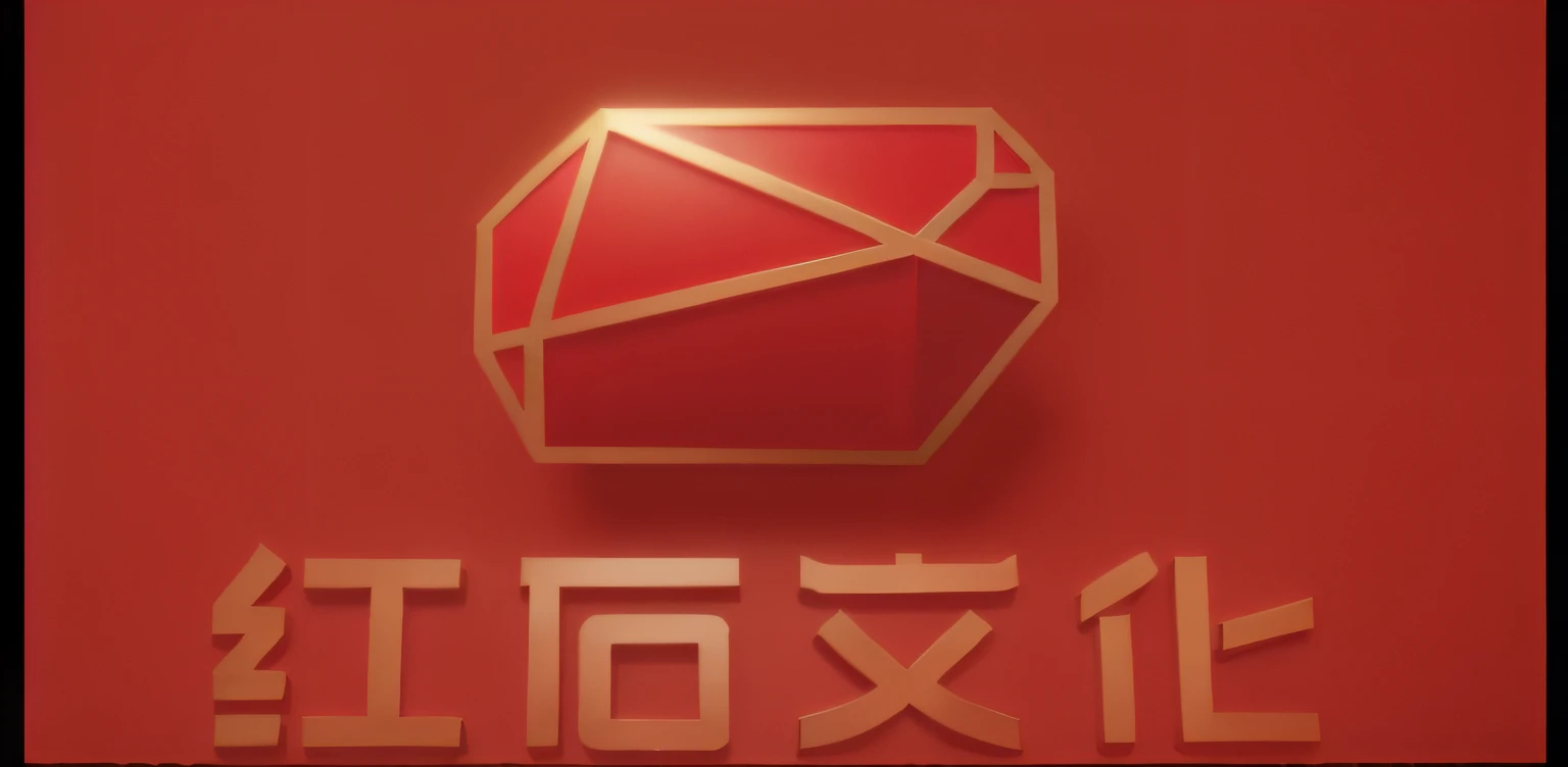 Close-up of red and gold logo,It says 11 11, profile picture 1024px, game icon asset, CGIVFX, Xianxia, CG Social HD, cgsociety 9, rendered on octane, Game icon, cgsociety 4k, cgsociety 4 k, genx, CGSesociety!, red emerald、Five-star red flag in background、The five-star red flag is blurred