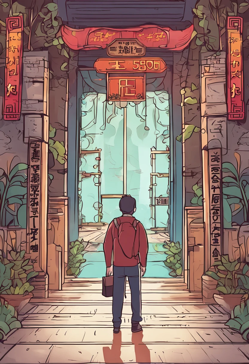 I need 5 sign-in wall drawings for the 30th anniversary of junior high school graduation，Please use Chinese background and text