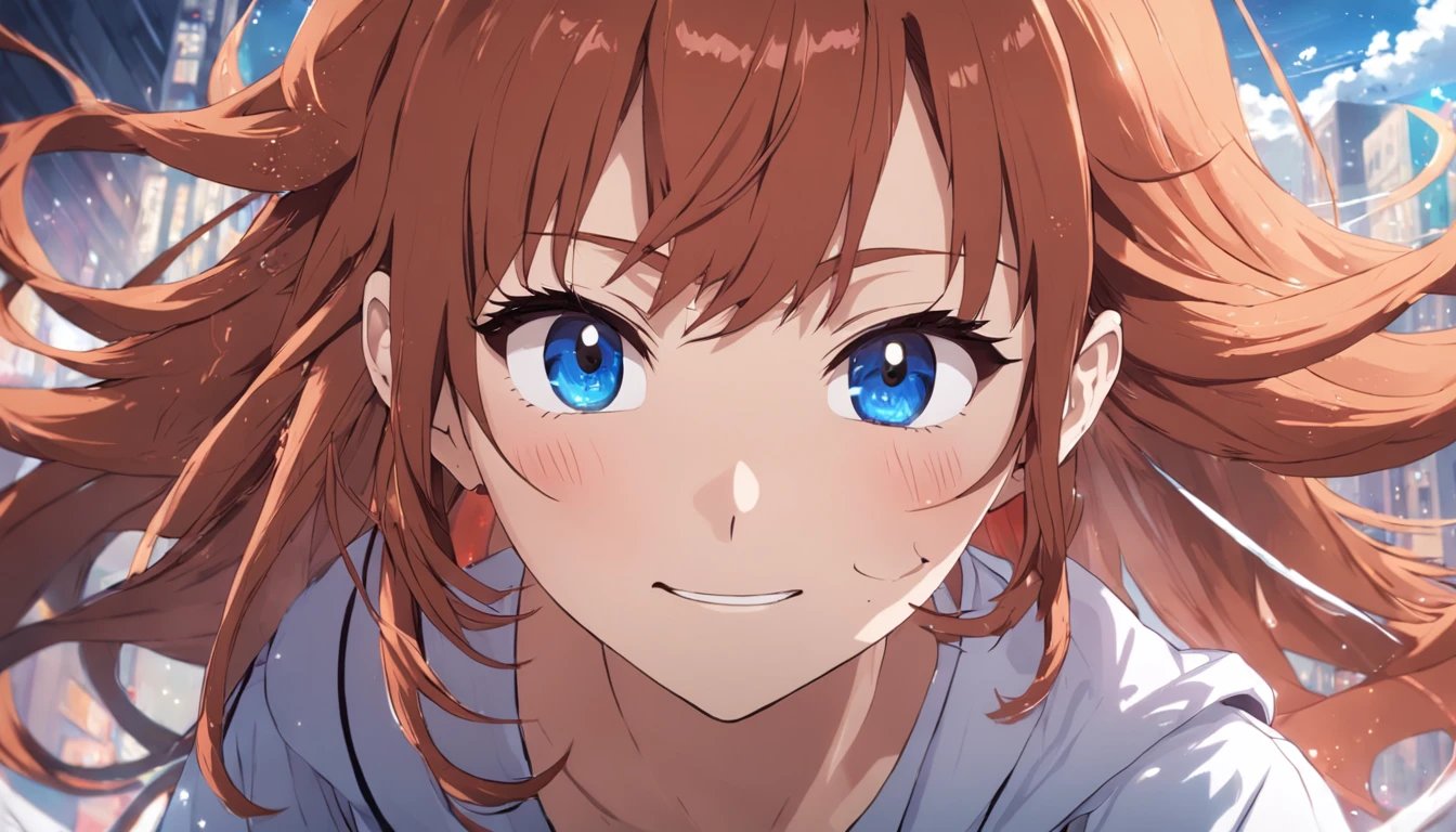 Misaka Mikoto, smile, anime, anime style, UHD, super detail, high details, best quality, 8k, masterpiece