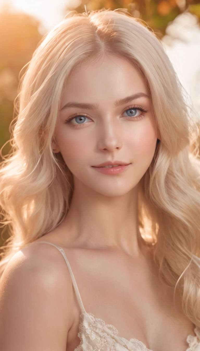 (((Russian girl in full growth, dressless, gorgeous light blonde hair, Cute humble smile))), (((evening lighting))), (((Sexy, A seductive angle))), ((( A highly detailed, Perfect eyes, realisti))) , island, Palma, blue skies, (( vector art )) , 32k --no ((NSFW, Cute))