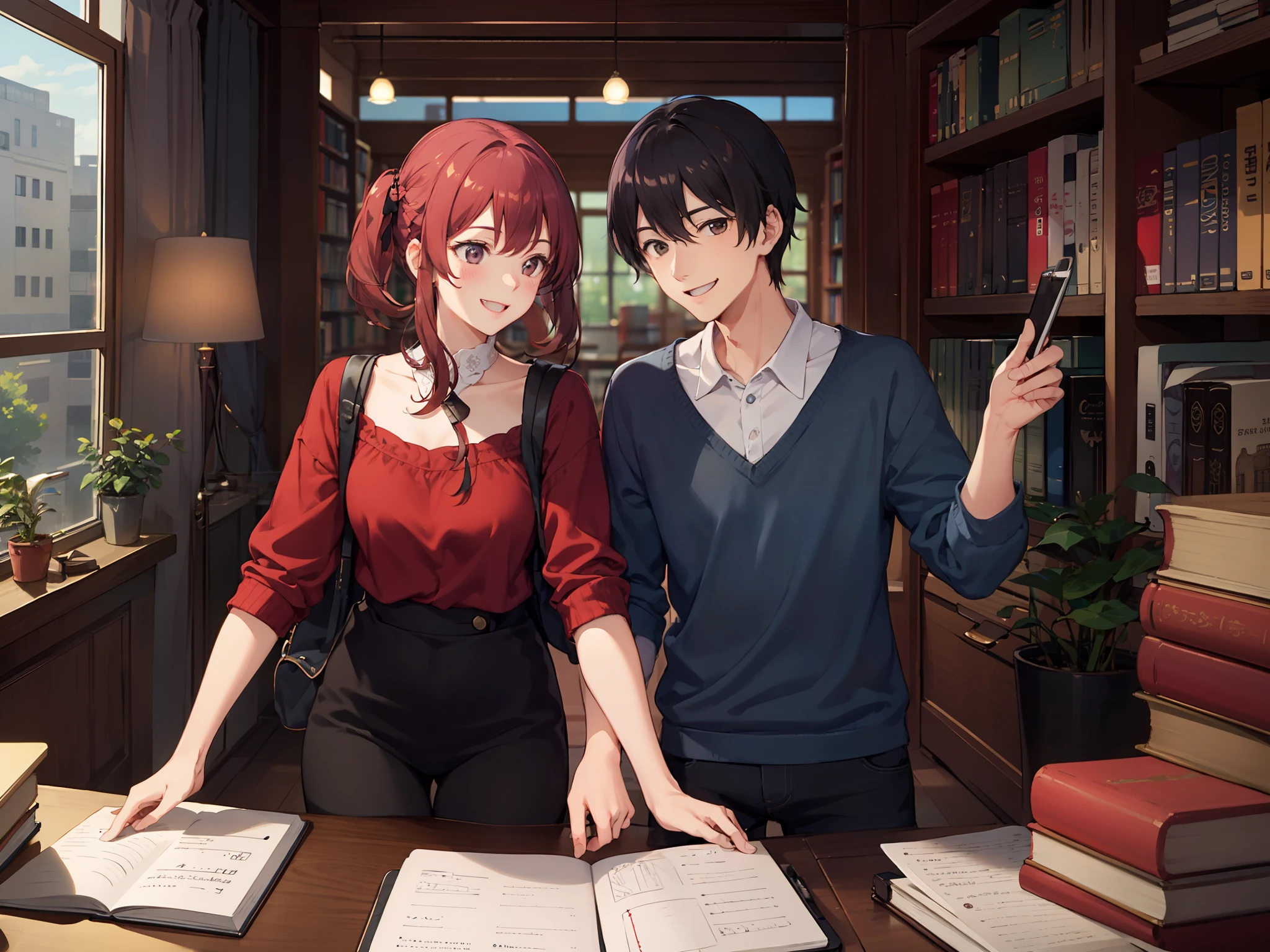 First acquaintance：
um dia ensolarado：
Library scene：
Doodles on a notebook：
Warm and cheerful couple：
Carefree conversations：
Smiling and friendly：
Common interests：
Good memories：
A little bit of your first friendship：