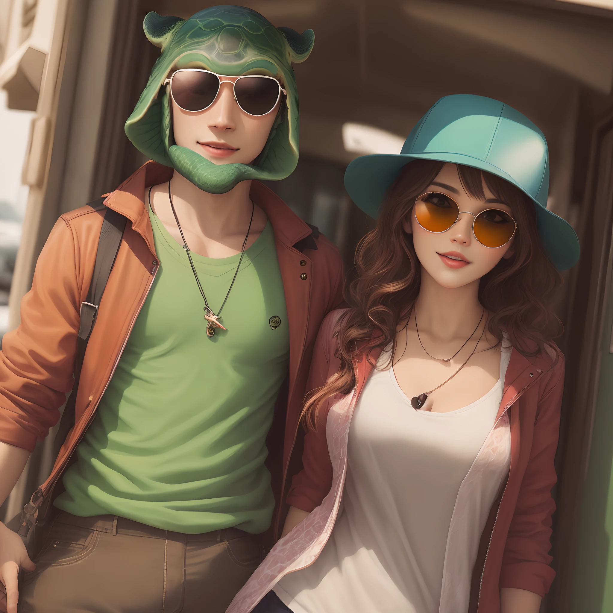 Turtle with sunglasses