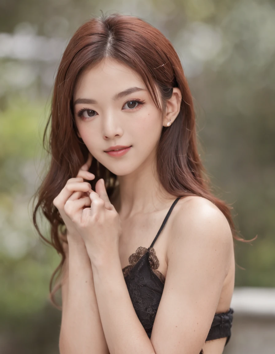 8K original photos、Beautuful Women:2.0、24 years of age、jpn、lovely small breasts、((cheer girl:1.5))、A miniskirt、Beautiful eyes finely detailed、eyeslashes、((Brown eyes:1.2))、beautiful double eyelid、eye shadows、Perfect eye makeup、((A smile:1.6))、beautiful and thin legs、(maroon hair)、Medium hair、Fluffy hair、stadio、Daytime、latina、Photorealsitic:1.9、Sexy navel、Skinny legs、long leges,(high-heels:1.3),tthin eyebrows、tear bag、lofty nose、((Highly sexy))