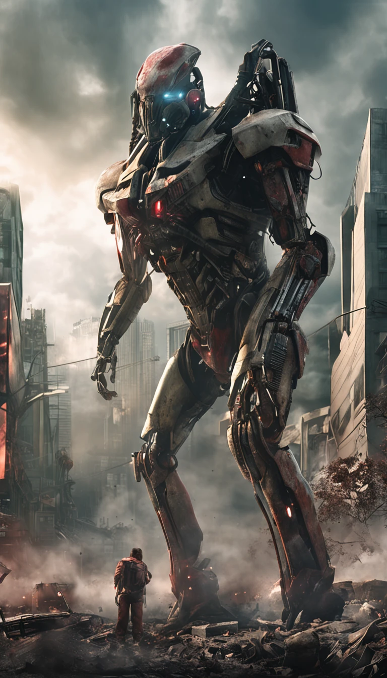 Cinematic image effects,Invading aliens,femele,Raised sexy,Huge machinery,uncanny,blood vess,,Murderous,Full body like,combats,The city was destroyed,of a real,Facial features are carefully depicted,Realistic skin texture,Dark style,depth of fields,high light,Real light,Ray traching,oc rendered,Hyper-realistic,best qualtiy,8K,Works of masters,super-fine,Detailed pubic hair,Correct anatomy,sharp focus on eyes,Bokeh,Facial features are carefully depicted