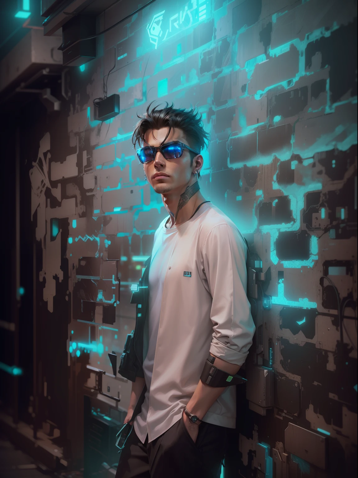 change background to cyberpunk handsome boy realistic face,8k ultra realistic
