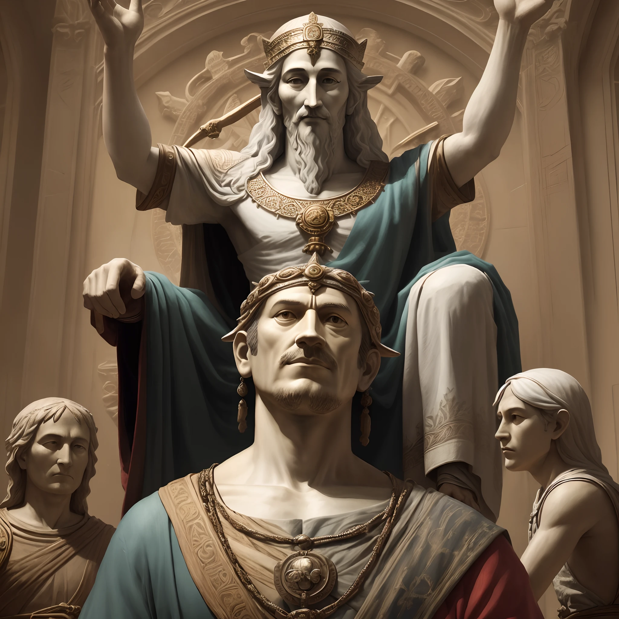 Imaginary statues and gods