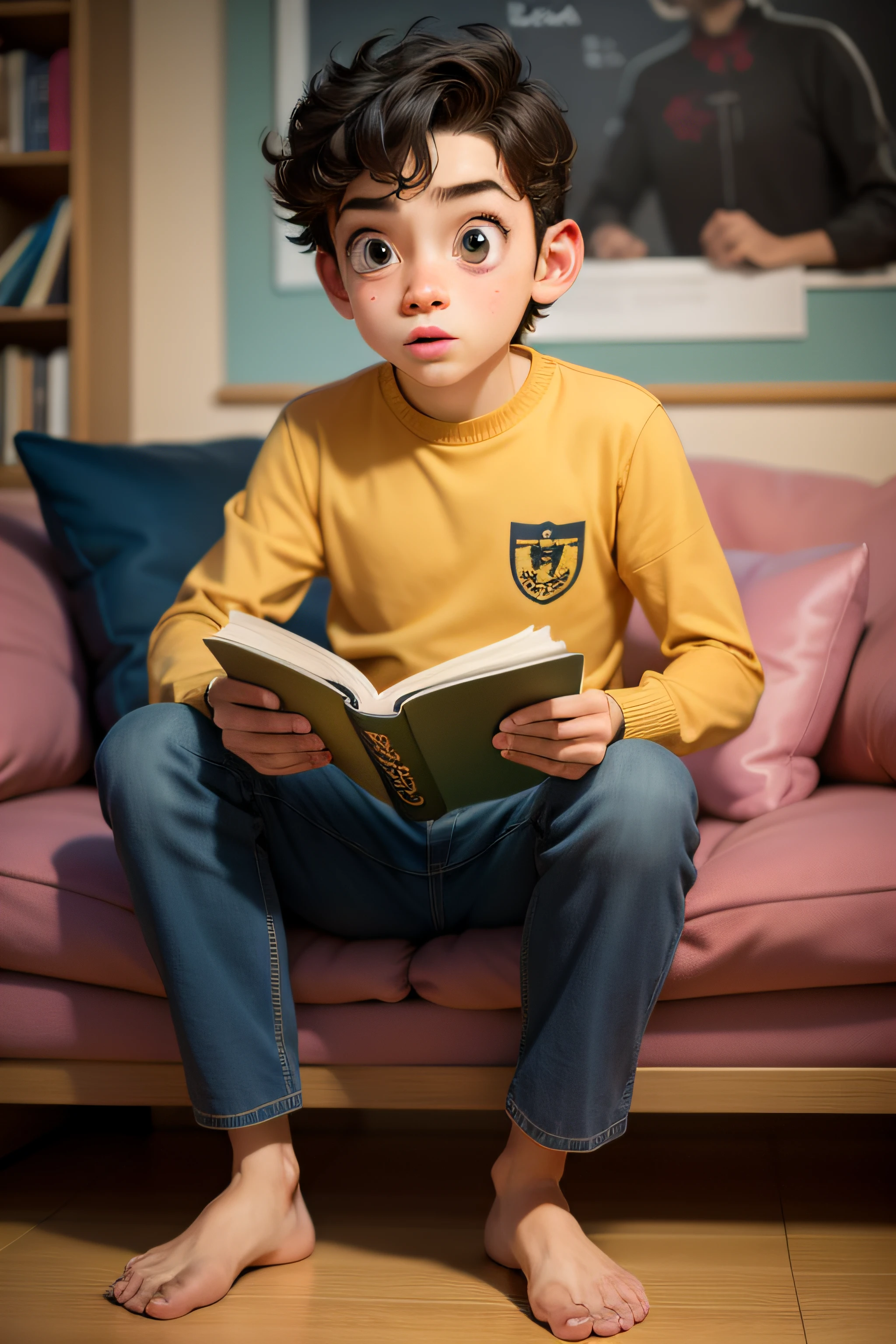 cartoon, escada, , livros feitos de degraus