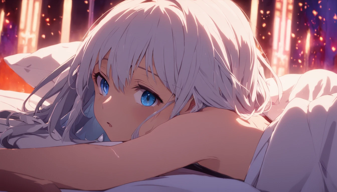 1 girl,Solo,White hair,lovely,masterpiece, best quality, very aesthetic,masterpiece, best quality, very aesthetic, absurdres