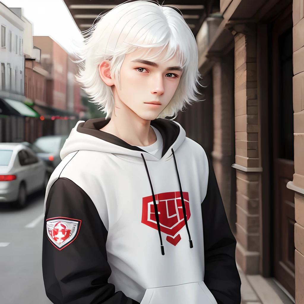 White-haired teenager