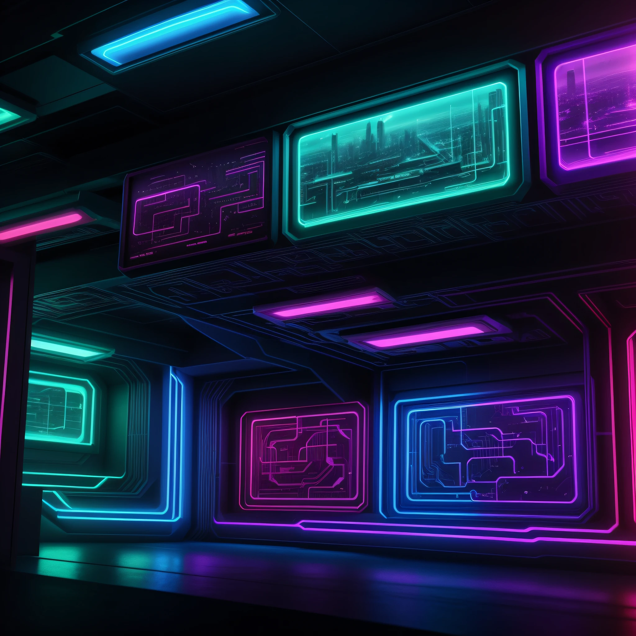 Futuristic panel, cyberpunk panel, neon, realistic, 8K, 4K, HDR