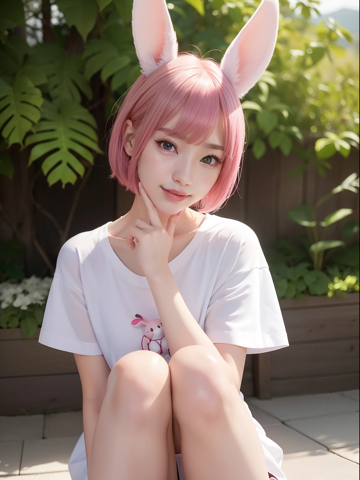 Sleeping in a hotel bed、Nipple、fullnude、Lying in bed、Pink short cut hair,Sleeping naked、fullnude(8K, top-quality, masterpiece:1.2), (realisitic, Photorealsitic:1.37), ultra-detailliert, 1 girl in, Whole body esbifa layer、cute little、独奏、Beautiful detailed night sky、(Beautiful sleeping face:1.15)、、tiny chest、small tits、(short-hair:1.2)、Floating Hair NovaFrogStyle、masuter piece、Pink Shortcut Bob、Realistic rabbit ears、Pink realistic rabbit ears、Realistic ears of rabbits sticking out of the head、Pink hair、Beautiful girl in her 20s、Bewitching atmosphere、Beautiful shaped hands、K-POP、Pink rabbit ears、1 girl in、独奏、masterpiece、top-quality、realisitic、Hyper-detailing、(Glossy skin:1.4)、absurderes、short pink hair、Slender beauties、动态照明、hight resolution、foco nítido、depth of fields、(thick thight:1.0)、A slender :1.2,((Short-cut bob hair))、((k pop:1.3)),Highly detailed facial and skin texture、((魅惑的)),Anatomically correct number of fingers,Correct anatomy