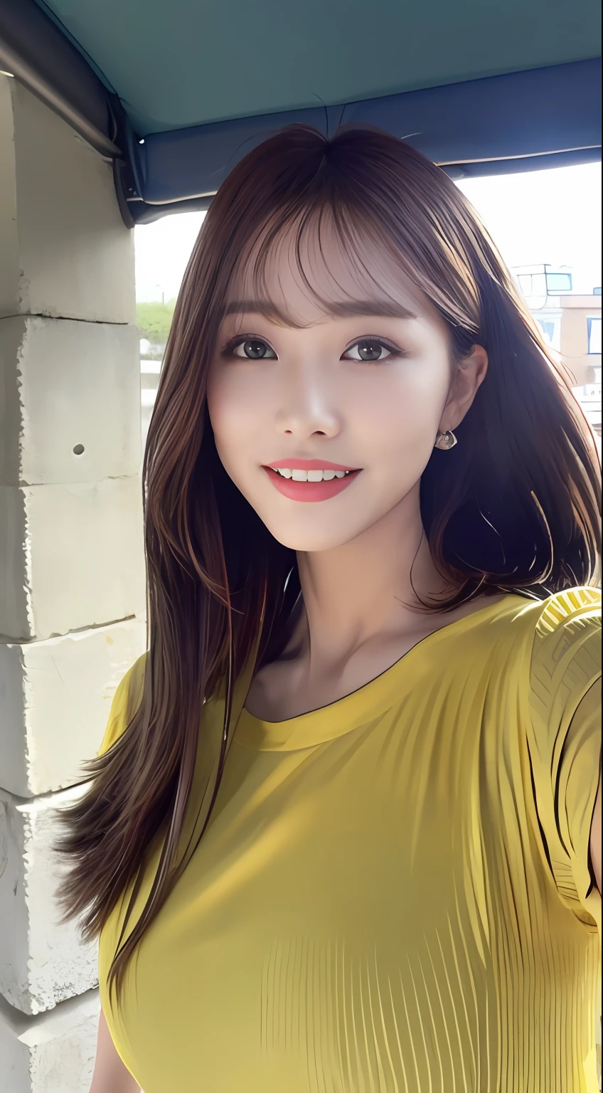 ((Best Quality, 8K, Masterpiece:1.3)), Focus: 1.2, Perfect Body Beauty: 1.4, Buttocks: 1.2, ((Layered Haircut, Breasts: 1.2)), (Wet Clothes: 1.1), (Rain, Street:1.3), Bandeau Dress: 1.1, Highly Detailed Face and Skin Texture, Fine Eyes, Double Eyelids, Whitening Skin, Long Hair, (Shut Up: 1.3), Smile