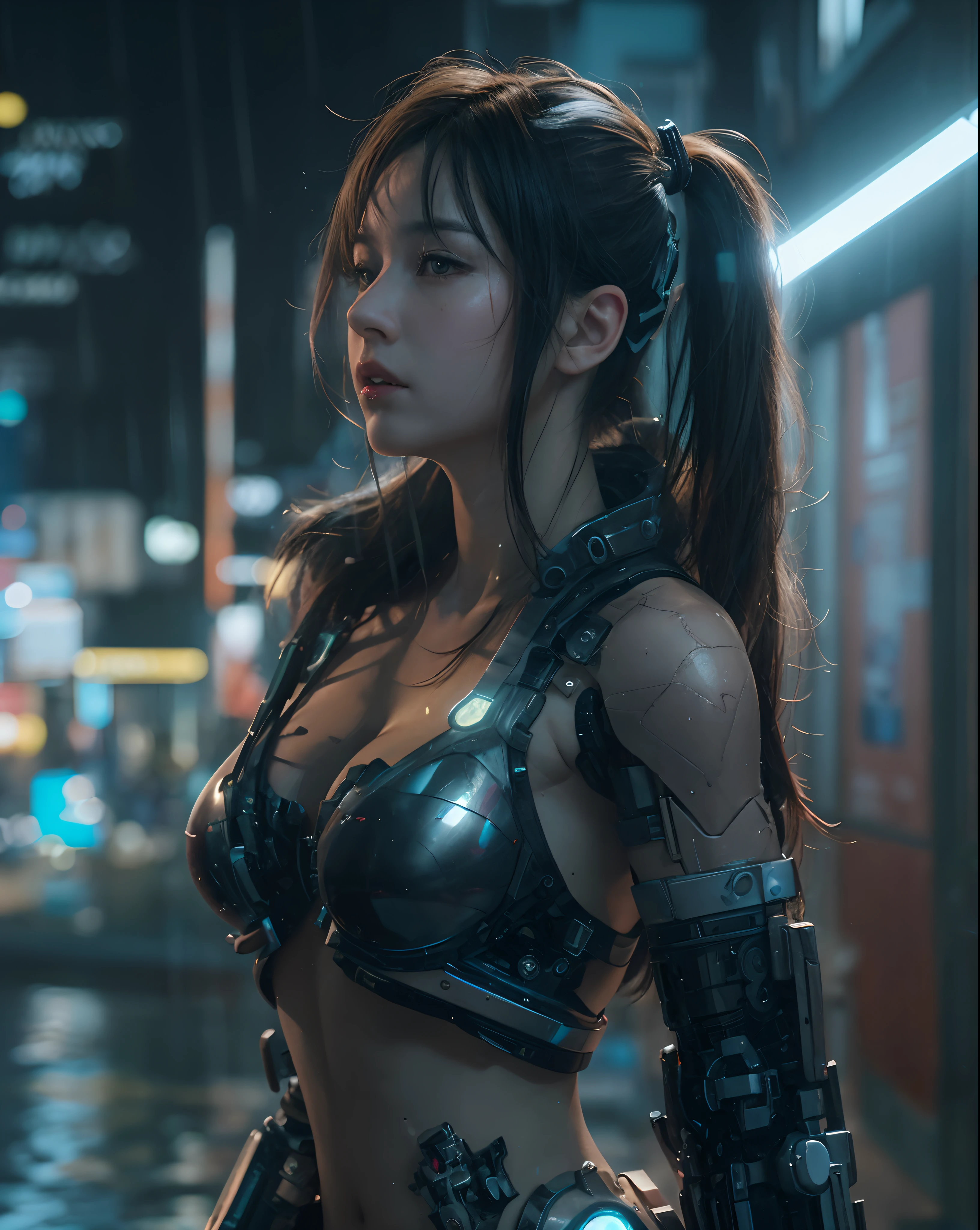 tifa_lockhart, finalfantasy, longhair, cinematic colorgrading film, dramatic scene, photography, RAW, Masterpiece, ultra wide angle, walking on the cyberpunk cityscapes, Ultra Fine Photo, (cyborg arms:1.3), medium breast, Best Quality, Ultra High Resolution, Photorealistic, volumetric light, Stunningly Beautiful, half body, Delicate Face, Vibrant Eyes, RAW photo, 1girl, solo, 1girl, (tang top:1.3), (techwea), future tech, futuristic, hologram augmented realities, (extremely detailed CG unity 8k wallpaper), of the most beautiful artwork in the world, professional photography, trending on ArtStation, trending on CGSociety, Intricate detail, High Detail, Sharp focus, dramatic, photorealistic, cyberpunk, futuristic, pale skin, slim body, (high detailed skin:1.2), 8k uhd, dslr, soft lighting, high quality, film grain, glossy, (Highest quality:1.3), (sharp focus:1.5), (photorealistic:1.3), (highly detailed skin), (detailed face), (high detailed skin:1.2), (glistening skin:1.2), cyborg arms, (highly detailed skin textures:1.15), (detailed face), (high detailed skin:1.2), (glistening skin:1.15), glossy, (cyborg arms:1.5), kimono tech, japanese, cyberpunk street, (nights:1.2), fog, (rain:1.2), film grain, glossy, water reflection, reelmech, smoking, smokes