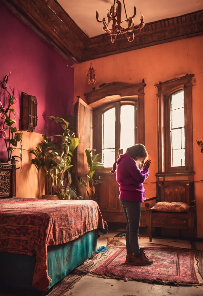 mulher na casa dos 40 anos, praying and asking God for forgiveness