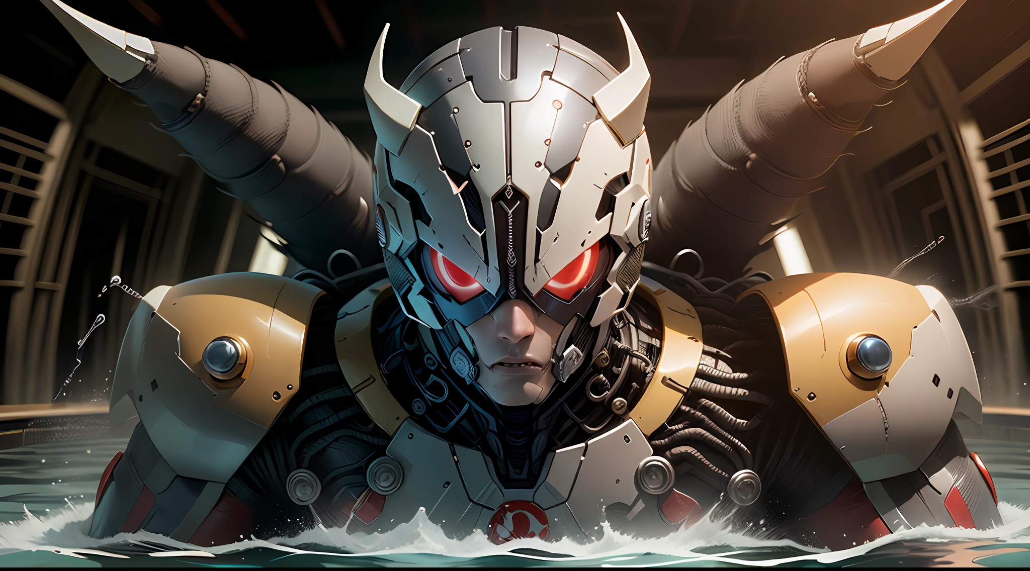 Kamen Rider,manatee,Bio-sense,unholy,red - eyed,Lean,In a pool of blood,black in color,Fangs and claws